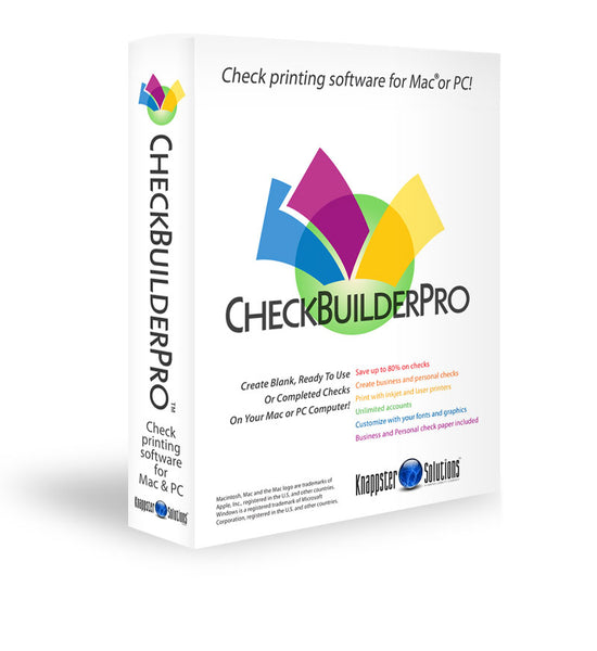 CheckBuilderPro Check Printing Software For Macintosh