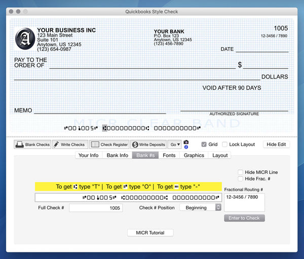 CheckBuilderPro - Check Printing Software For Macintosh