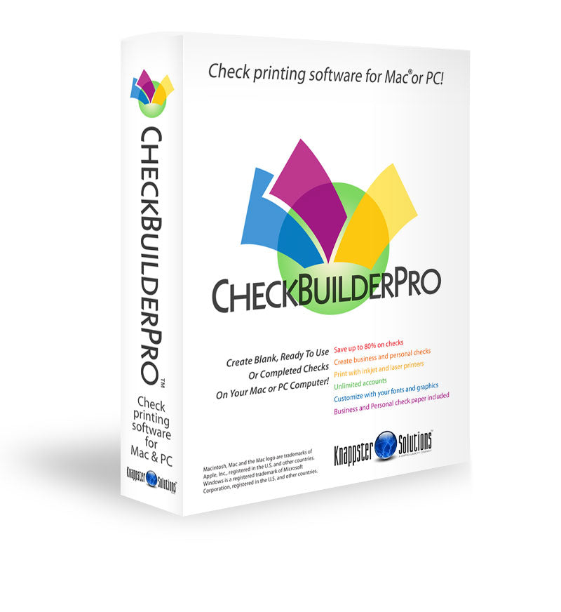 CheckBuilderPro - Check Printing Software For Macintosh